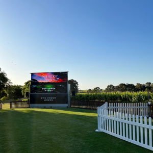 Outdoor Screen at Fox Creek Wines